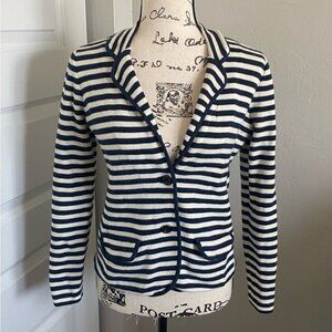 Ann Taylor Wool Nautical Striped Blazer
